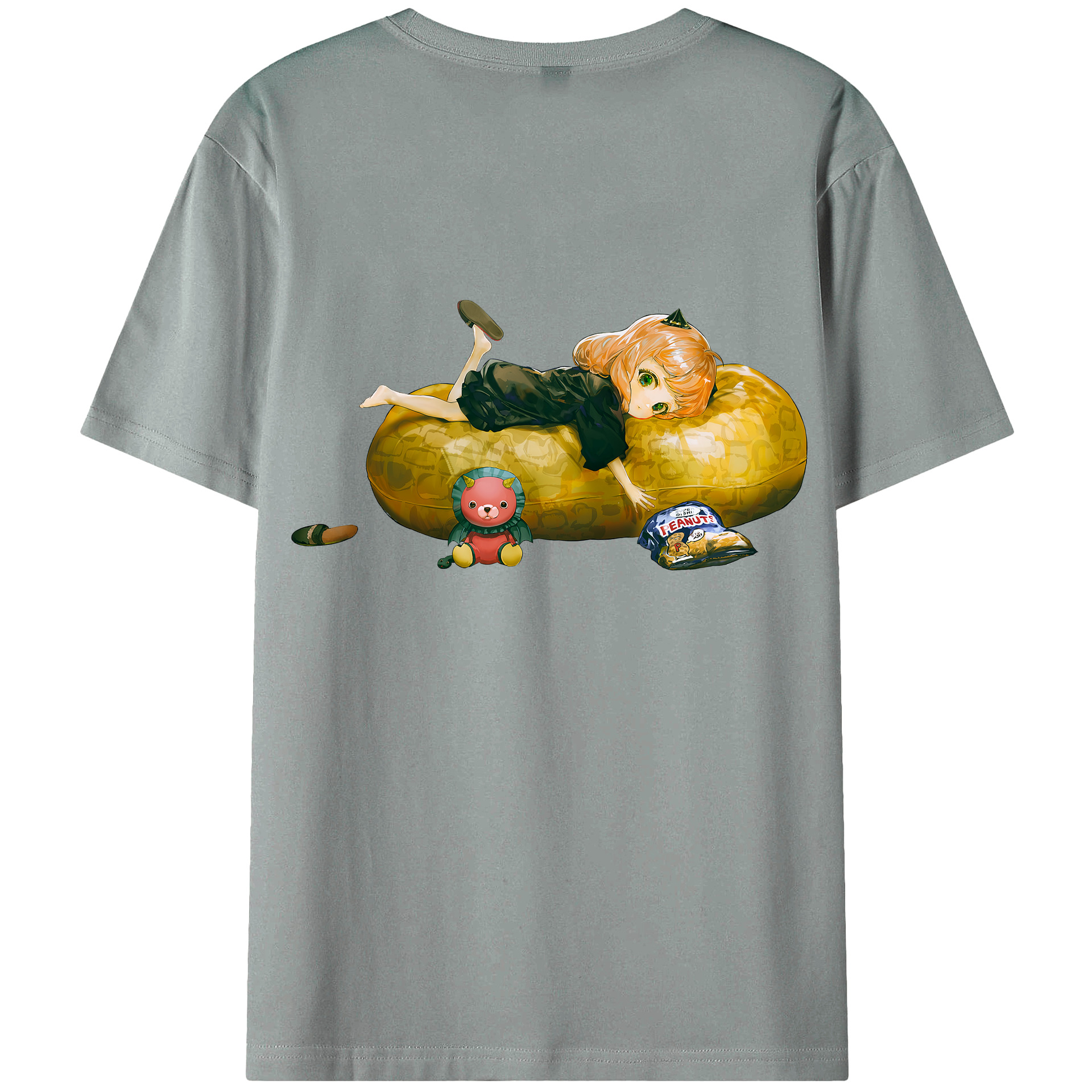 （画像用） SPY×FAMILY间谍家家酒 綿100％ メンズ半袖Tシャツ（バックプリント） 通気性